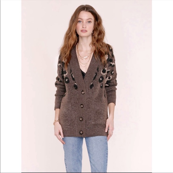 Heartloom Evette Leopard Print Cardigan 